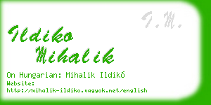 ildiko mihalik business card